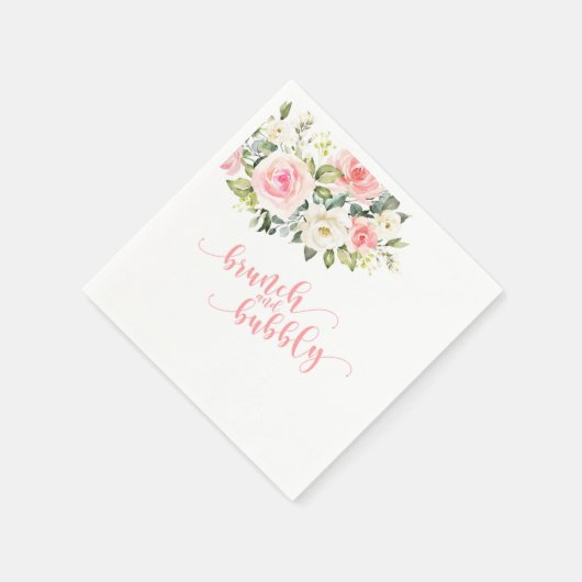 Serviette En Papier Brunch et serviette Bubbly - rose (Coin)