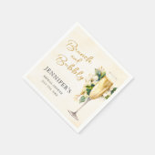 Serviette En Papier Brunch jaune et Fête des mariées mousseuse (Coin)