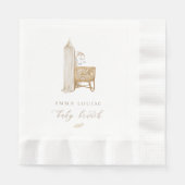 Serviette En Papier Brunch Neutral Boho Baby (Devant)