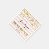 Serviette En Papier Brunch nuptial Confetti rose et or (Coin)