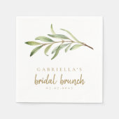 Serviette En Papier Brunch nuptial de la Branche d'Olivier botanique m (Devant)