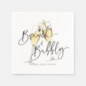 Serviette En Papier Brunch nuptial minimal et serviettes mousseuses (Devant)