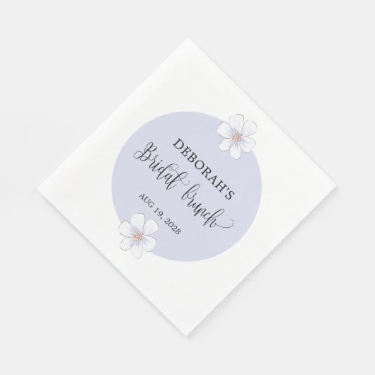 Serviette En Papier Brunch nuptial romantique Lilac (Coin)
