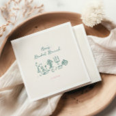 Serviette En Papier Brunch nuptial tiré à la main