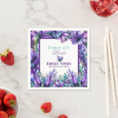 Serviette En Papier Brunch nuptial tropical violet moderne (En situation)