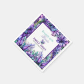 Serviette En Papier Brunch nuptial tropical violet moderne (Coin)