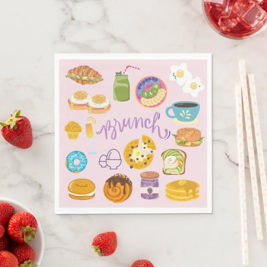 Serviette En Papier Brunch Squad (En situation)