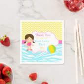 Serviette En Papier Brunette Fête de billard de billard (En situation)