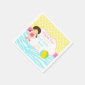 Serviette En Papier Brunette Fête de billard de billard (Coin)