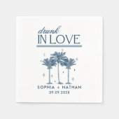 Serviette En Papier Brunk In Love Mariage de plage personnalisé (Devant)