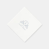 Serviette En Papier BRUNSWICK Monogram Crest Wedding (Coin)