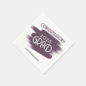 Serviette En Papier Brush Strokes Abstrait Félicitations Grad (Coin)