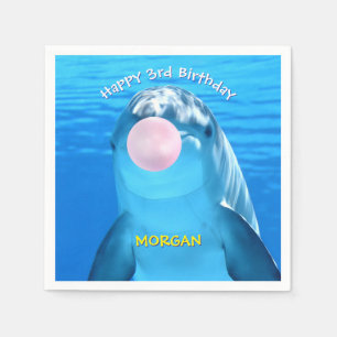 Serviette En Papier Bubble dauphin mignonne pour l'anniversaire de l'e