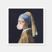 Serviette En Papier Bubble Gum Diva avec oreille perle (Devant)