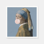 Serviette En Papier Bubble Gum Diva avec oreille perle (Devant)