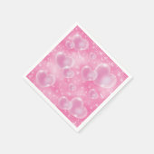 Serviette En Papier Bubble rose Coeurs mignonne Girly 90's Style (Coin)