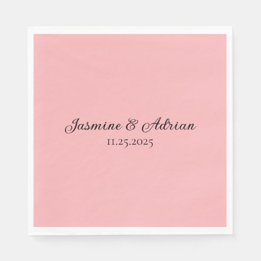 Serviette En Papier Bubblegum Blush Wedding (Devant)