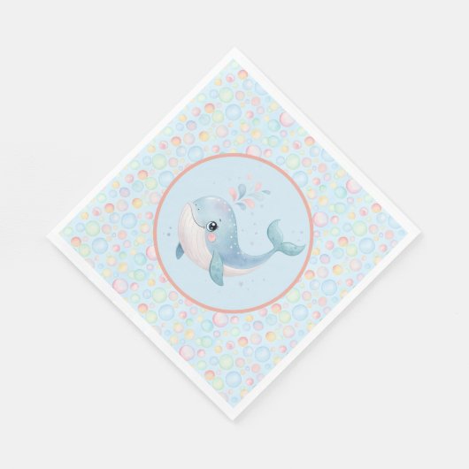 Serviette En Papier Bubbles & Fins Children's Birthday Bubbles (Coin)