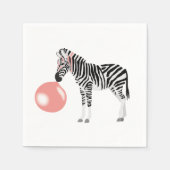 Serviette En Papier Buble Gum Zebra Blowbble (Devant)