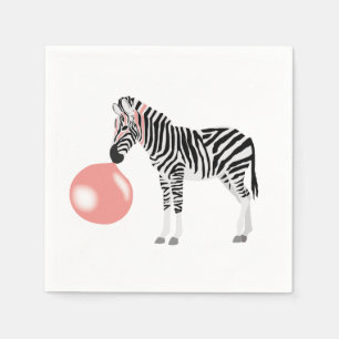 Serviette En Papier Buble Gum Zebra Blowbble
