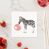 Serviette En Papier Buble Gum Zebra Blowbble (En situation)