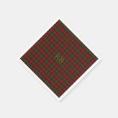 Serviette En Papier Buccleuch Tartan officiel avec monogramme / initia (Coin)