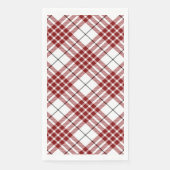 Serviette En Papier Buchanan tartan rouge blanc plaid (Devant)