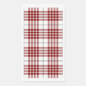 Serviette En Papier Buchanan tartan rouge blanc plaid (Devant)