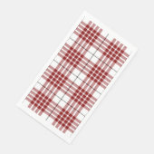 Serviette En Papier Buchanan tartan rouge blanc plaid (Coin)