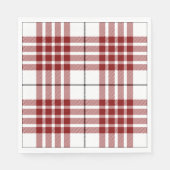 Serviette En Papier Buchanan tartan rouge blanc plaid (Devant)