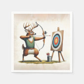 Serviette En Papier Buck Deer with Bow et Flèche (Devant)