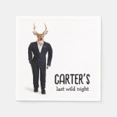 Serviette En Papier Buck In a Tuxedo pour Bachelor Party (Devant)