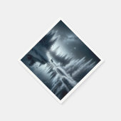 Serviette En Papier Buck In A Winter River la nuit (Coin)