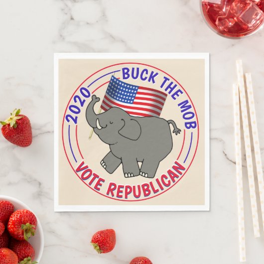 Serviette En Papier Buck Mob Vote GOP Election Party Napkins (En situation)