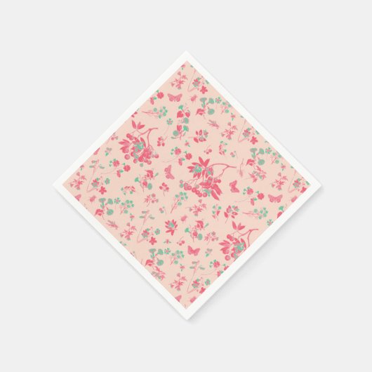 Serviette En Papier Bucolic pink (Coin)