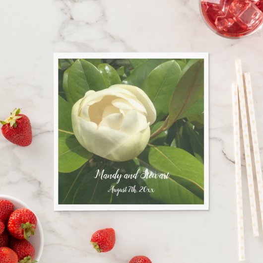 Serviette En Papier Budding Magnolia (En situation)