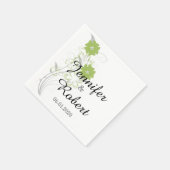 Serviette En Papier Budding Romance dans le Mariage vert Napkin (Coin)