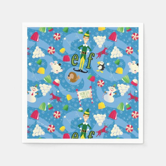 Serviette En Papier Buddy le Motif de dessin animé Elf (Devant)