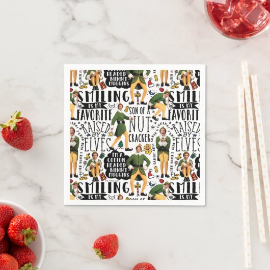 Serviette En Papier Buddy le Motif de devis Elf (En situation)