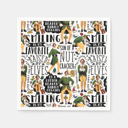 Serviette En Papier Buddy le Motif de devis Elf (Devant)