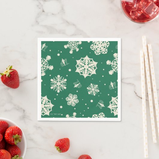 Serviette En Papier Buddy le Motif Elf Snowflake (En situation)
