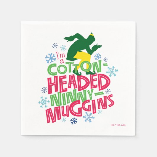 Serviette En Papier Buddy l'Elfe | Ninny-muggins en coton (Devant)