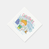 Serviette En Papier Buddy l'Elfe Noël avec tous mes amis (Coin)