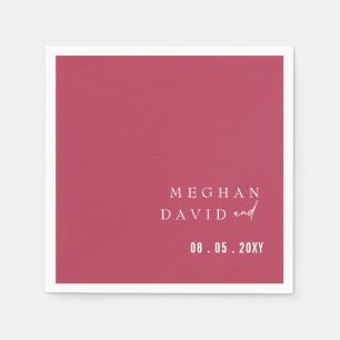 Serviette En Papier Budget Magenta Mariage moderne