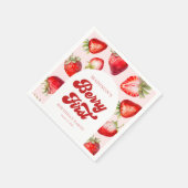 Serviette En Papier Budget moderne Boho fraise Berry 1er anniversaire (Coin)