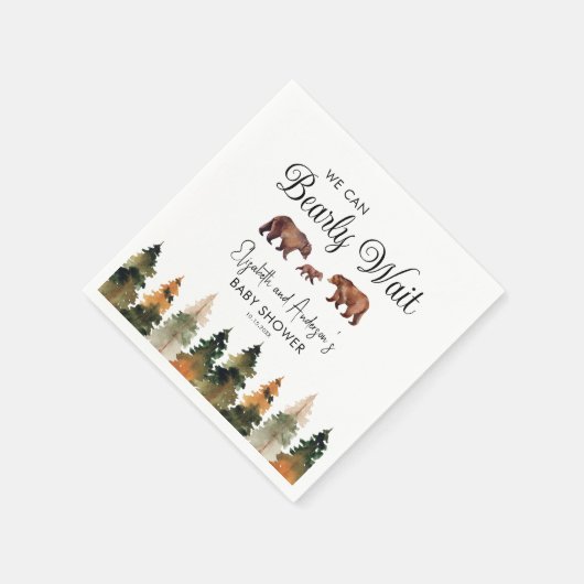 Serviette En Papier Budget On peut attendre le Baby shower d'automne (Coin)