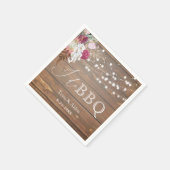 Serviette En Papier Budget Rustique I Do BBQ Napkins (Coin)