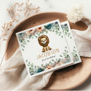 Serviette En Papier Budget Wild One Safari Animaux Garçon fête d'anniv