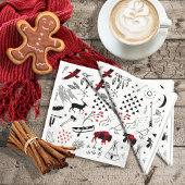 Serviette En Papier Buffalo Adventures Black and Red Plaid ID599