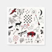 Serviette En Papier Buffalo Adventures Black and Red Plaid ID599 (Devant)